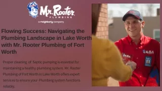 Want Plumbing Services in Lake Worth | Contact Mr. Rooter Plumbing of Fort Worth