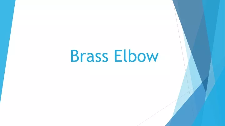 brass elbow