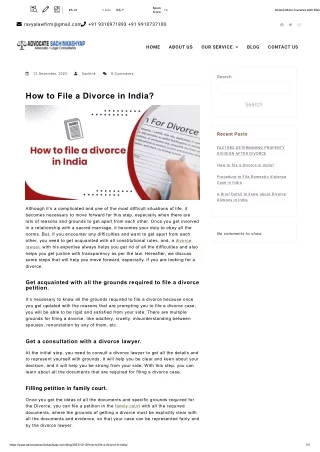 How to File A Divorce in India