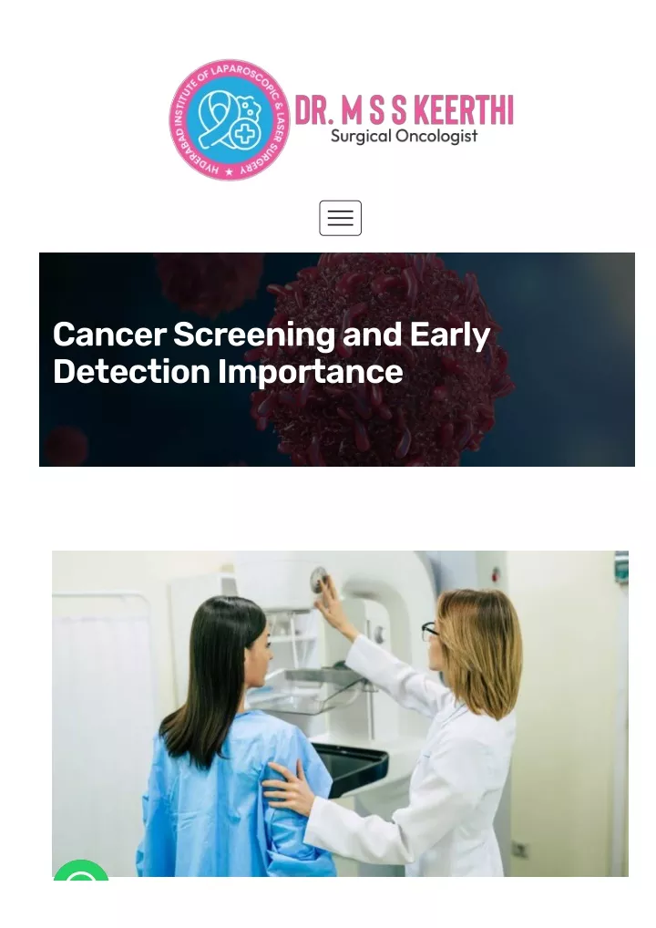 cancer screening and early detection importance