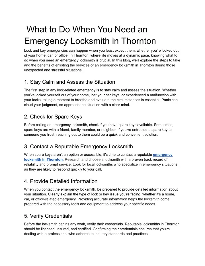 what to do when you need an emergency locksmith