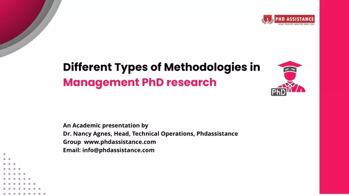 d ifferent types of methodologies in management
