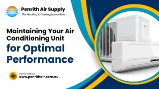 Maintaining Your Air Conditioning Unit for Optimal Performance