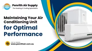 maintaining your air conditioning unit