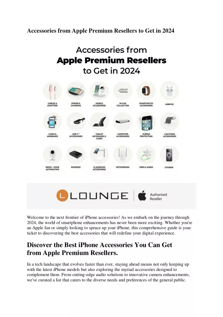 accessories from apple premium resellers