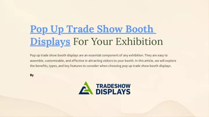 pop up trade show booth displays for your