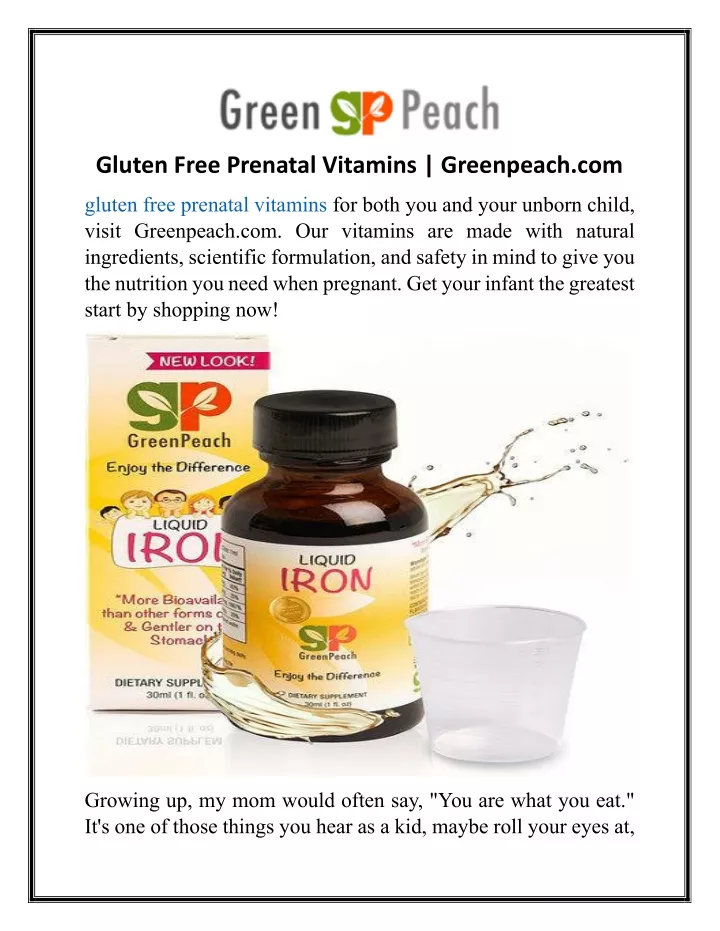 gluten free prenatal vitamins greenpeach com