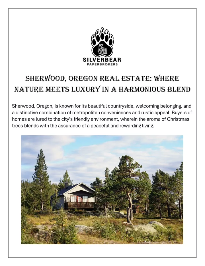 sherwood oregon real estate where nature meets