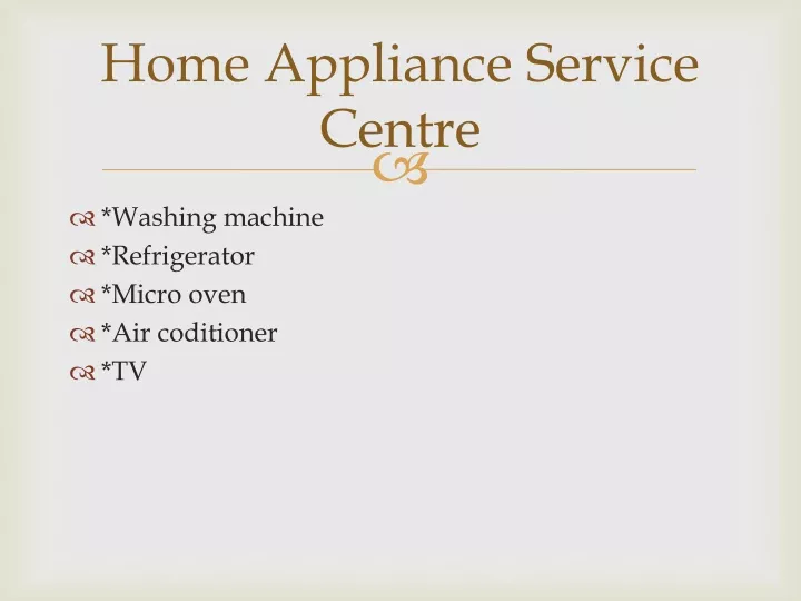 home appliance s ervice centre