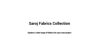 Fabrics Online Emporium: Unleashing a World of Possibilities