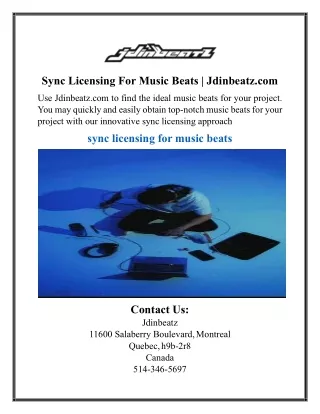 Sync Licensing For Music Beats | Jdinbeatz.com