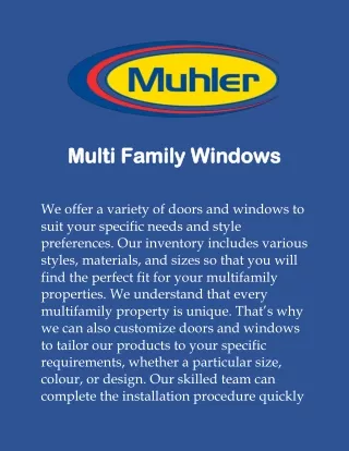 Multifamily Windows: Elevate Multi-Family Living with Captivating Windowscapes