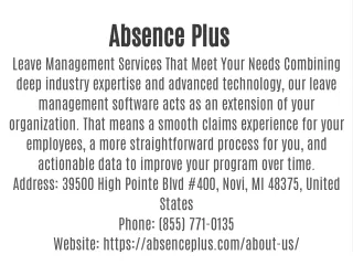 absence plus