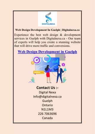 Web Design Development In Guelph  Digitalnexa.ca