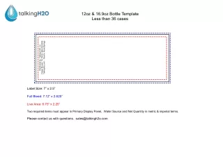 12oz 16 9oz bottle template less than 36 cases