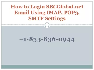 How to Login SBCGlobal.net Email Using IMAP, POP3, SMTP Settings