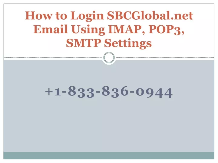 how to login sbcglobal net email using imap pop3 smtp settings