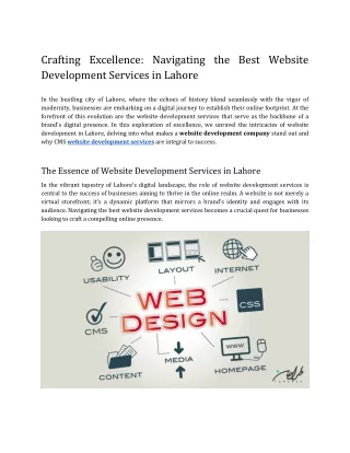 Crafting Excellence Navigating the Best Website Development Services in Lahore