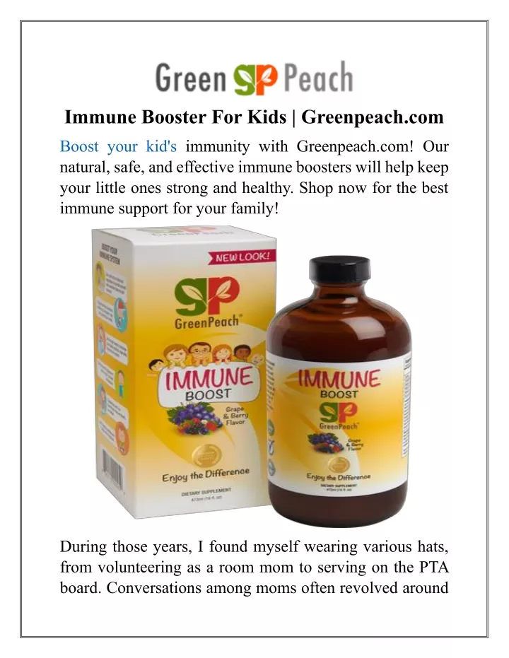 immune booster for kids greenpeach com