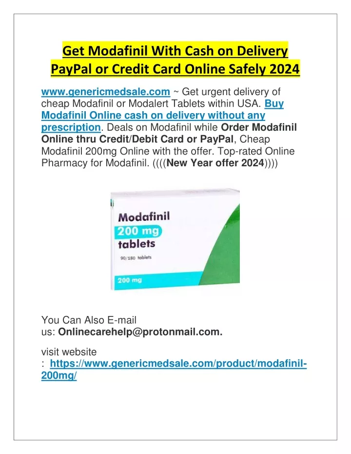 get modafinil with cash on delivery paypal