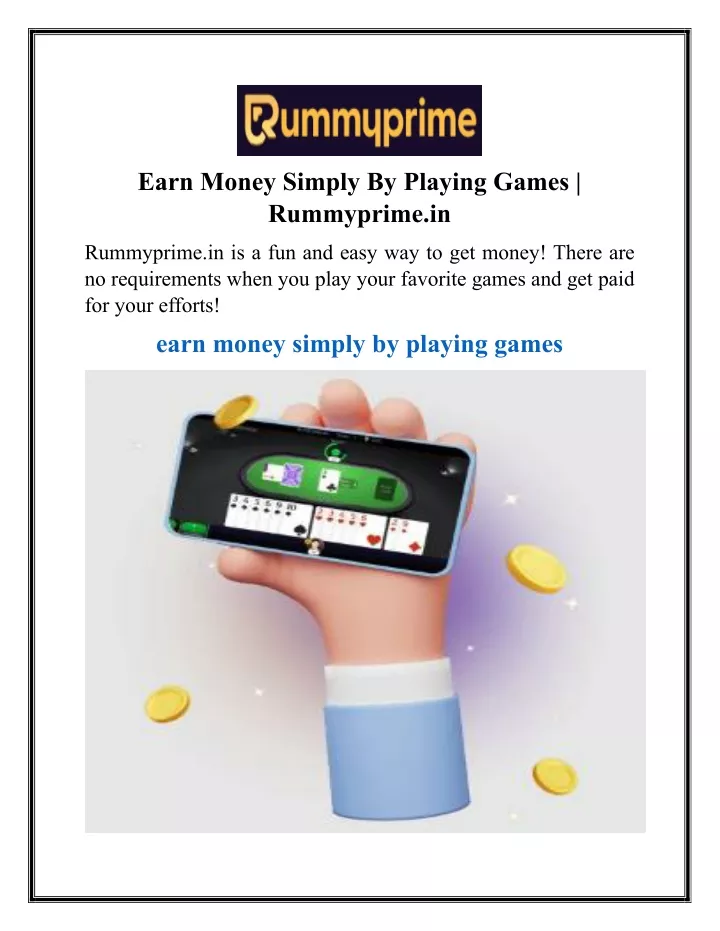 earn money simply by playing games rummyprime in