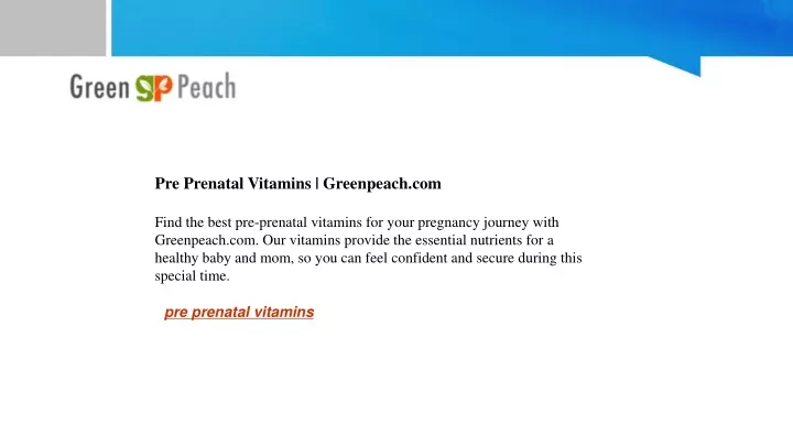 pre prenatal vitamins greenpeach com find