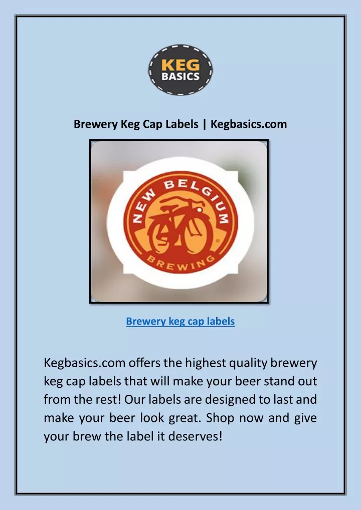 brewery keg cap labels kegbasics com