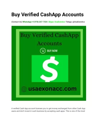 Buy Verified CashApp Accounts