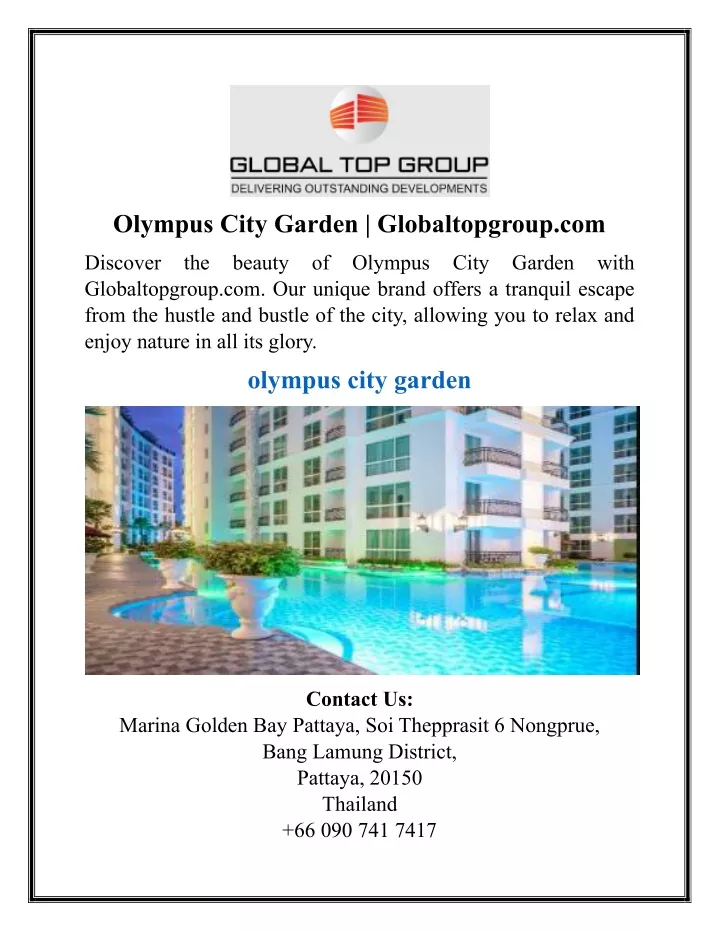 olympus city garden globaltopgroup com