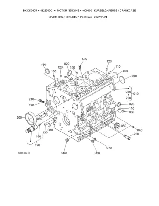 Kubota B2230DC Tractor Parts Catalogue Manual (Publishing ID BKIDK0605)