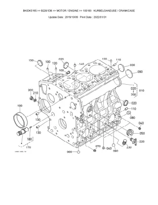 Kubota B2261DB Tractor Parts Catalogue Manual (Publishing ID BKIDK5195)