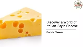 Floridia Cheese - Cheese Maker