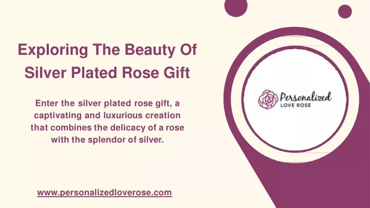 exploring the beauty of silver plated rose gift