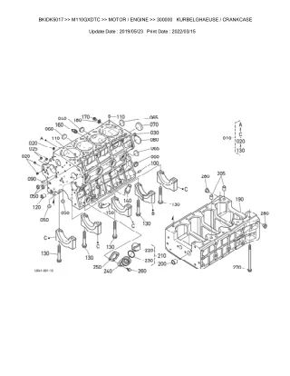 Kubota M110GXDTC Tractor Parts Catalogue Manual (Publishing ID BKIDK5017)