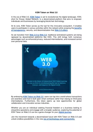 ksn token on web 3 0