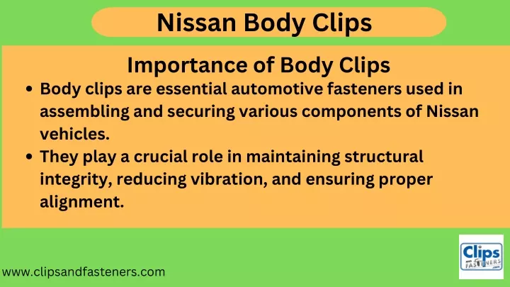 nissan body clips