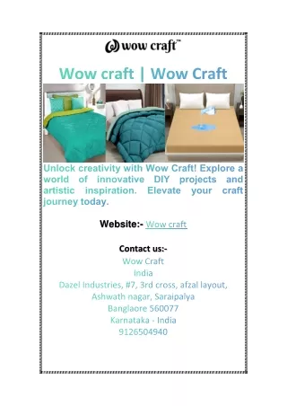 Wow craft | Wow Craft