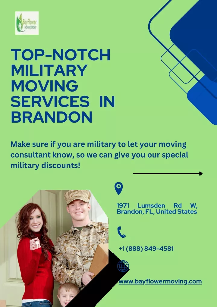 top notch military moving services in brandon