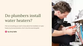 Do Plumbers Install Water Heaters