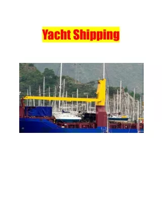 Yacht Shipping