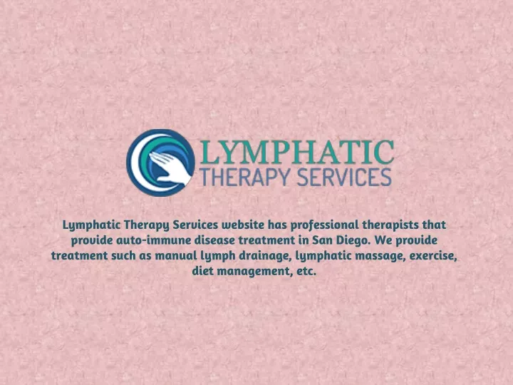 lymphatic therapy services website