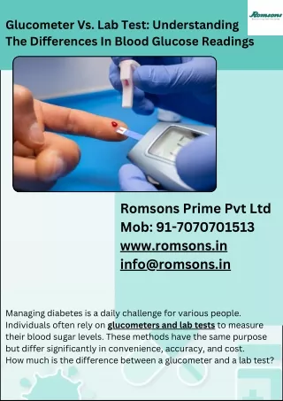 Glucometer Vs. Lab Test Understanding The Differences In Blood Glucose Readings