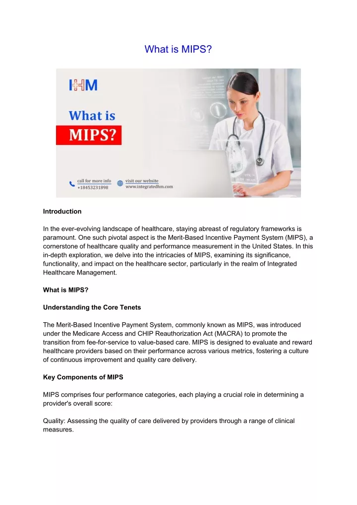 what is mips