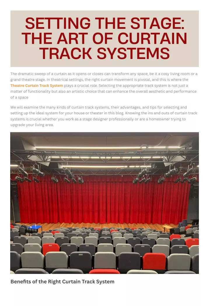 setting the stage the art of curtain track systems