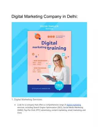 Digital Marketing Company in Delhi: