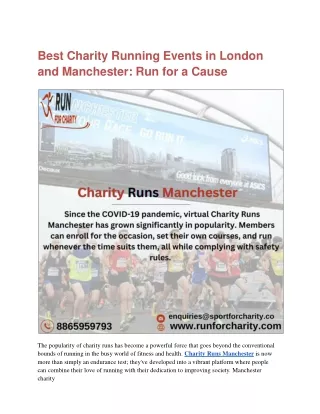 Best Charity Running Events in London and Manchester_ Run for a Cause