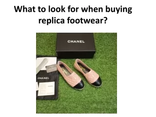 What to look for when buying replica footwear