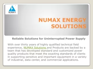 Numax Energy Solutions for Online UPS? PPT