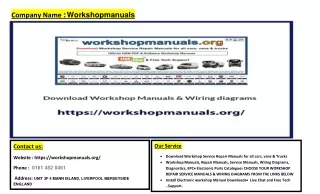 Download Workshop Manuals