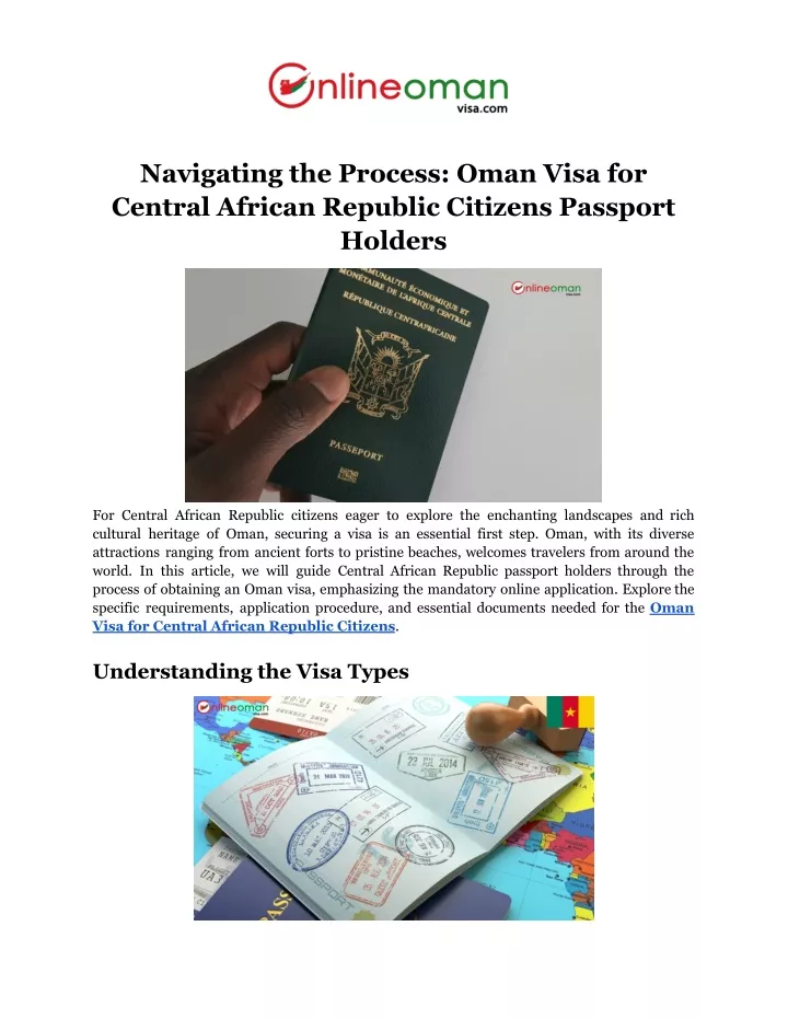 navigating the process oman visa for central